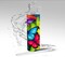 Tumbler: Rainbow 3D Butterflies, Sublimation 20 oz Skinny Tumbler product 3